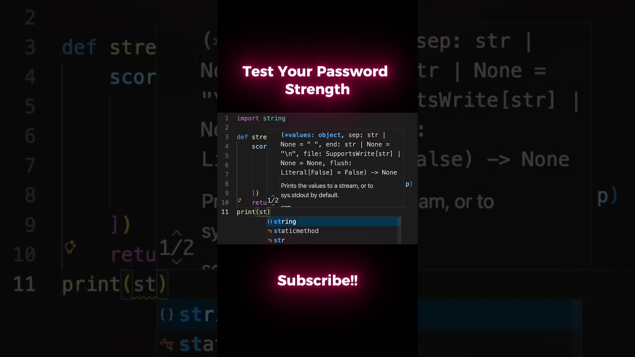 Check your password strength! 