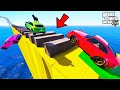 Franklin tried impossible container mega ramp jump parkour challenge gta 5  shinchan and chop