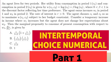 Intertemporal Choice Question Part 1