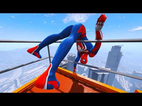 SPIDERMAN CRAZY JUMPS/FALLS #11 (GTA 5 SpiderMan )