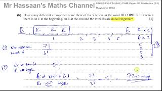S1, (CAIE), 9709/M/J/53/24, June 2024, Q6, Permutations & Combinations