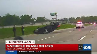 6-vehicle crash on I-170 near St. Charles Rock Road