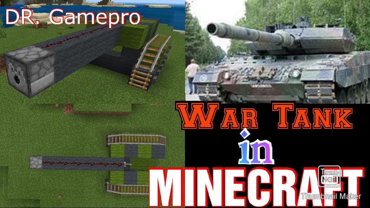 WAR TANK IN MINECRAFT || 100% WORKING || MINECRAFT