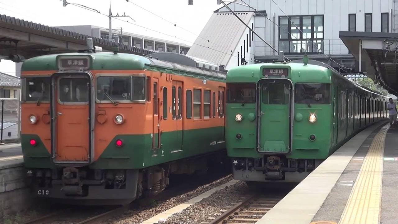JR西日本】 草津線113系交換風景 @手原 2016.5.14 - YouTube