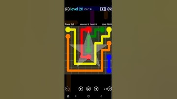 How To Solve Flow Free Blue Pack Level 28 7x7 Board Medium Walk Through Solution Walkthrough