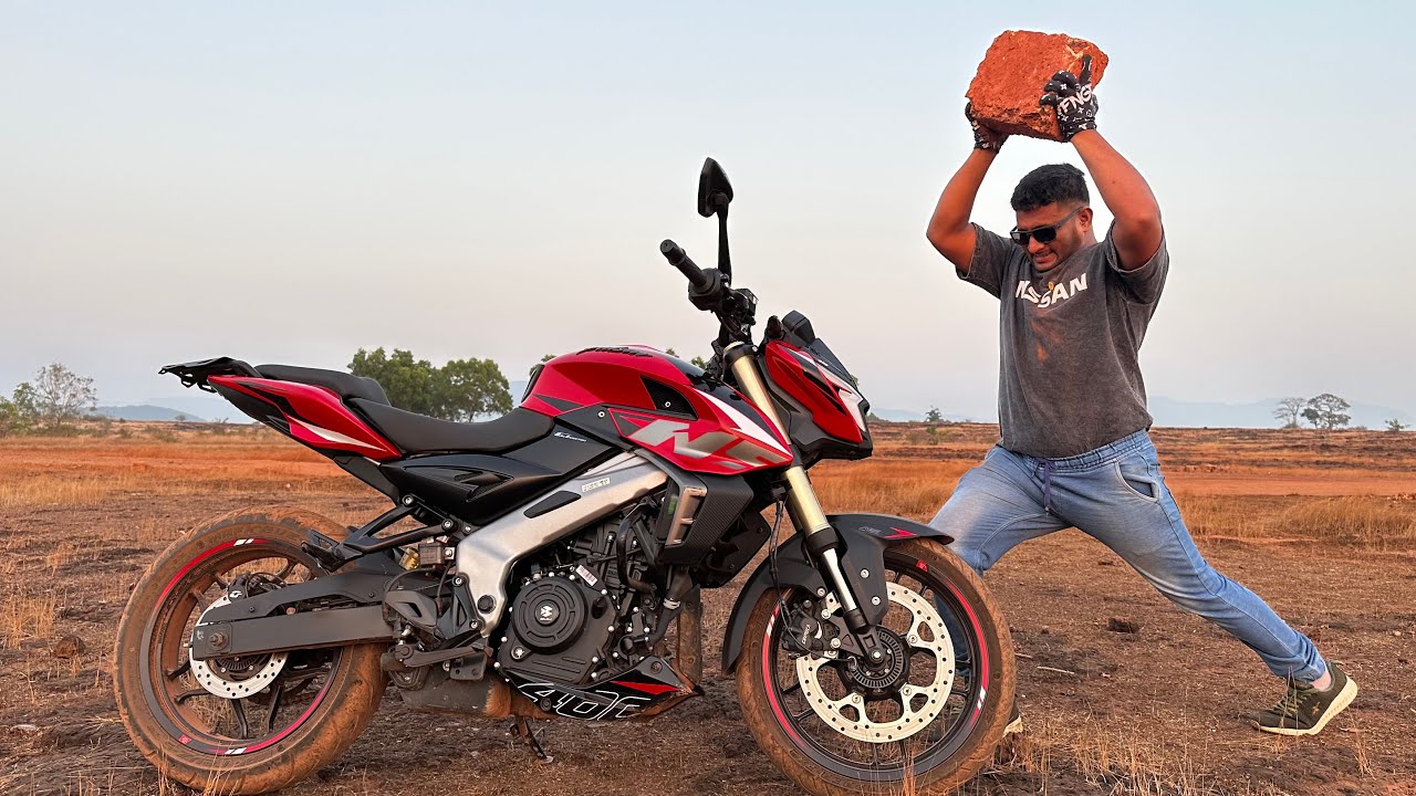 Pulsar NS400 Durability Test With Hard Riding 😅💪🔥(4K HDR)