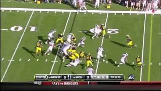 Michigan facemask's Michigan State's Edwin Baker obvious call but no penalty 2010