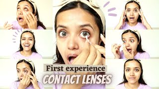 I tried Contact Lens for the First Time | How to wear lenses || Anshika Soni