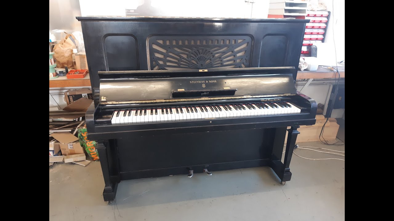 Réparation d'un Steinway droit de 1916