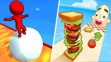 Sandwich Runner Vs Snow Race 3D - All Level Gameplay Android,iOS - NEW UPDATE