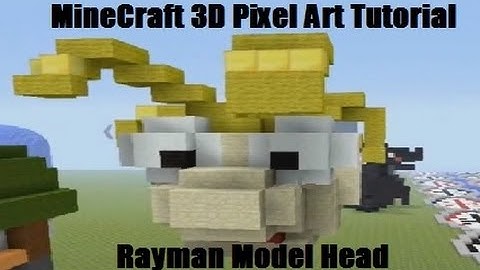 MineCraft 3D Pixel Art Tutorial - Rayman Model Head