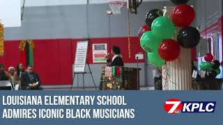 Louisiana elementary school admires iconic black musicians for Black History Month