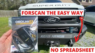 Forscan tutorial with NO spreadsheet F250  F150 (Bambi mode, double honk, splash screen.) On Fords