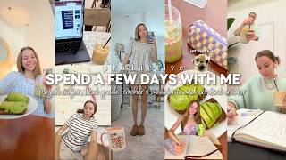 a few *PRODUCTIVE* days in my life 🍵 study vlogs, getting my life together, and working full time!