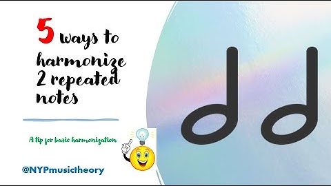 5 Ways To Harmonize 2 Repeated Notes | music theory | Harmonization