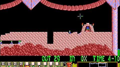 Lemmings - Lv19 Tricky: Postcard from Lemmingland