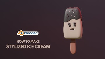 Simple Stylized Ice Cream In Blender
