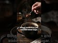 Unlock your morning's secret power. | Fresh Coffee + A dash of Cinnamon. | Boosts metabolism and sta
