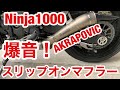 爆音 Ninja1000 マフラー AKRAPOVIC Z1000SX TWIN GP MEGAPHONE 交換 アクラポビッチ チタン製 ツイン GPメガホン スリップオンマフラー 改造 カスタム