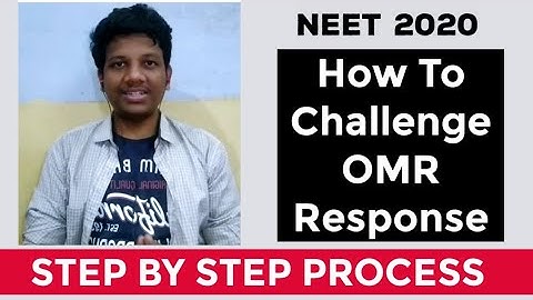 NEET 2020 OMR Challenge Step By Step Process Explained | Ntaneet 2020 OMR Response Sheet