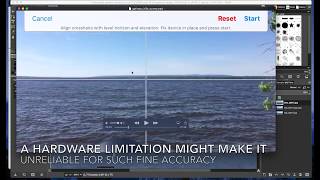 Estimating a greater angle resolution than is displayed by a theodolite app screenshot 2