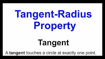 Circle Geometry 4 - Tangent-Radius Property