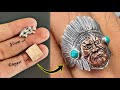 how to make silver ring with an Indian Apache design - making silver and copper jewelry