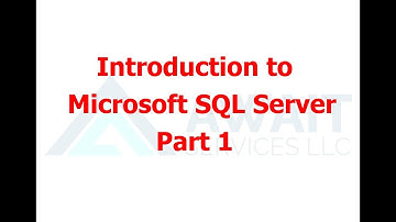 Module 01  Part 1 - Introduction to Microsoft SQL Server