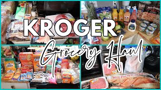 HUGE KROGER GROCERY HAUL | Meal Plan \& Grocery Haul | MARCH 2024