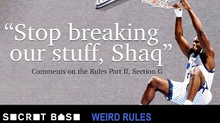 Shaq broke so many baskets that the NBA had to change their rules | Weird Rules