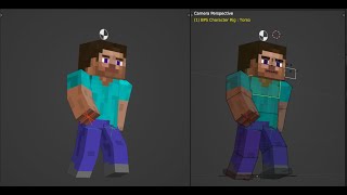 How to animate a Walk Cycle (Minecraft animation tutorial blender 3.6)