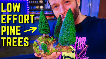 How to make low effort miniature pine trees 2.0 for Warhammer 40k or Dnd!