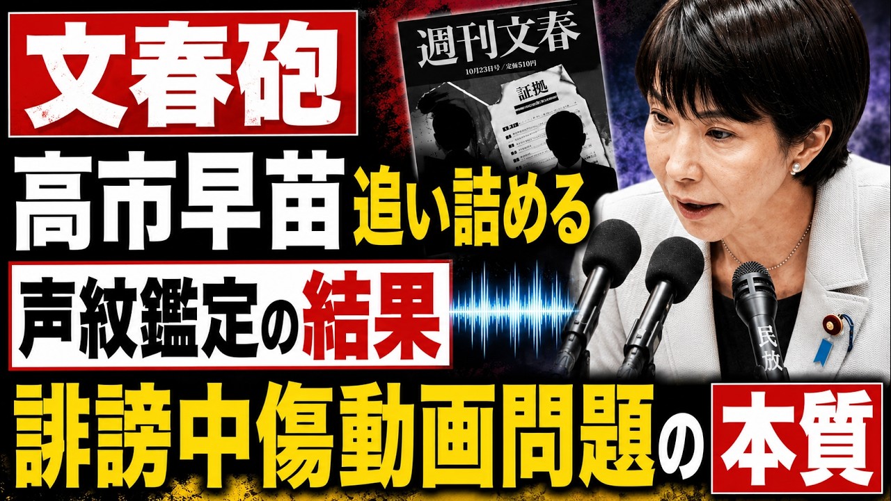 文春砲が暴いた高市早苗事務所の真実。画像訂正よりもヤバい声紋鑑定の