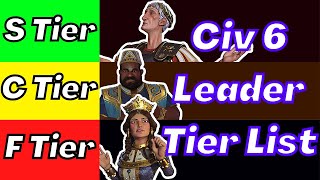 (Civilization 6) Complete Leader Tier List For Civilization 6  || Ranking Every Leader In Civ 6