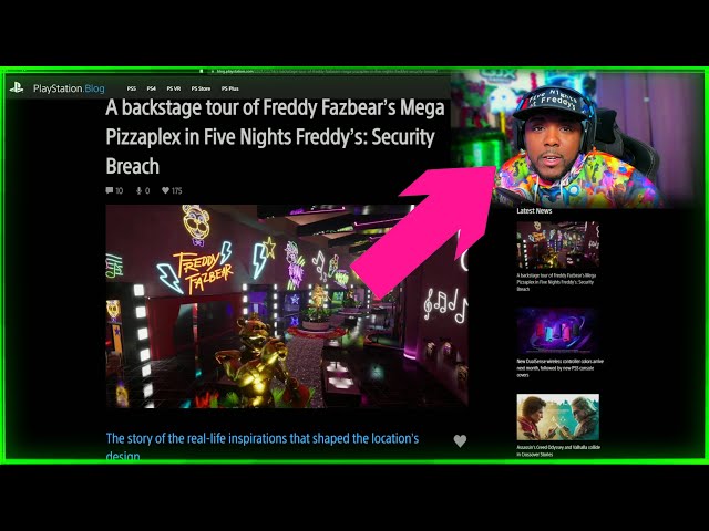 FNAF Backstage Pass Fnaf Security Breach Mega Pizzaplex Freddy