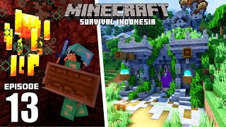 Menjelajahi Nether Fortress dan Membuat Nether Portal - Minecraft 1.18 Survival Indonesia (Ep.13)