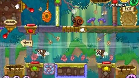 Snail Bob 8 levels 11-15 walkthrough all 3 stars collected in each level