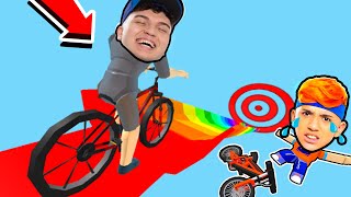 CONSEGUI UMA MOTO NA CORRIDA DE BICICLETA PRA HUMILHAR MEU AMIGO NO ROBLOX!!