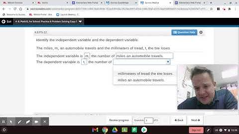 Independent and Dependent Variables 4-8 Practice and Problem Solving Envision 2.0 Sixth Grade Math