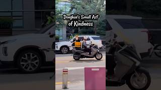 Donghae Politely Lets A Motorcycle Go First On His Way To The Ode Office 