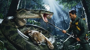 Brave Heroes Save Mother Mountain Lion from Giant Python’s Terrifying Attack 🐍
