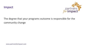 Logic Models 5/6: Outputs, Outcomes and Impact