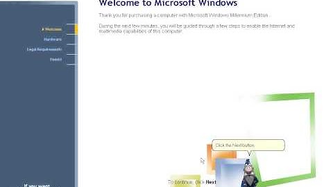 Microsoft Windows Me Millenium Edition OOBE Out Of Box Experience