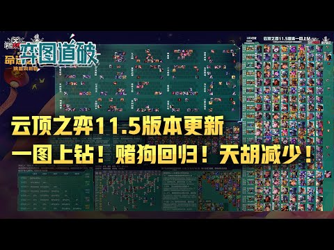 云顶之弈11 5版本更新，一图看懂上钻！赌狗回归！天胡减少！