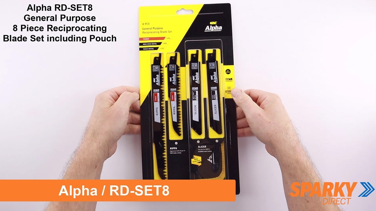 Alpha RD-SET8 | General Purpose 8 Piece Reciprocating Blade Set ...