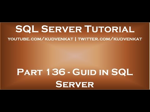 SQL Server의 GUID