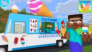 🍦 Work At Ice Cream Truck - Minecraft Animation