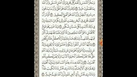 سورة لقمان مكررة للحفظ ( 29 - 32 ) / المستوى الثالث