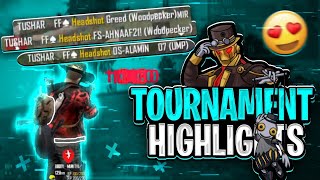 Tournament Highlights Ft.TUSHAR FF || Campeón del torneo Free Fire ||