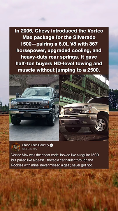 In 2006, Chevy introduced the Vortec Max package for the Silverado 1500—pairing a 6.0L V8